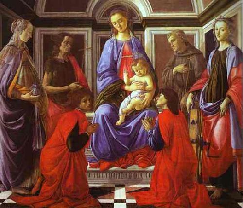 Sandro Botticelli Madonna and Child with Six Saints Germany oil painting art